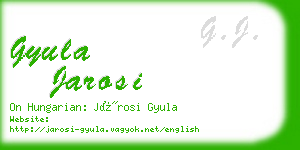 gyula jarosi business card